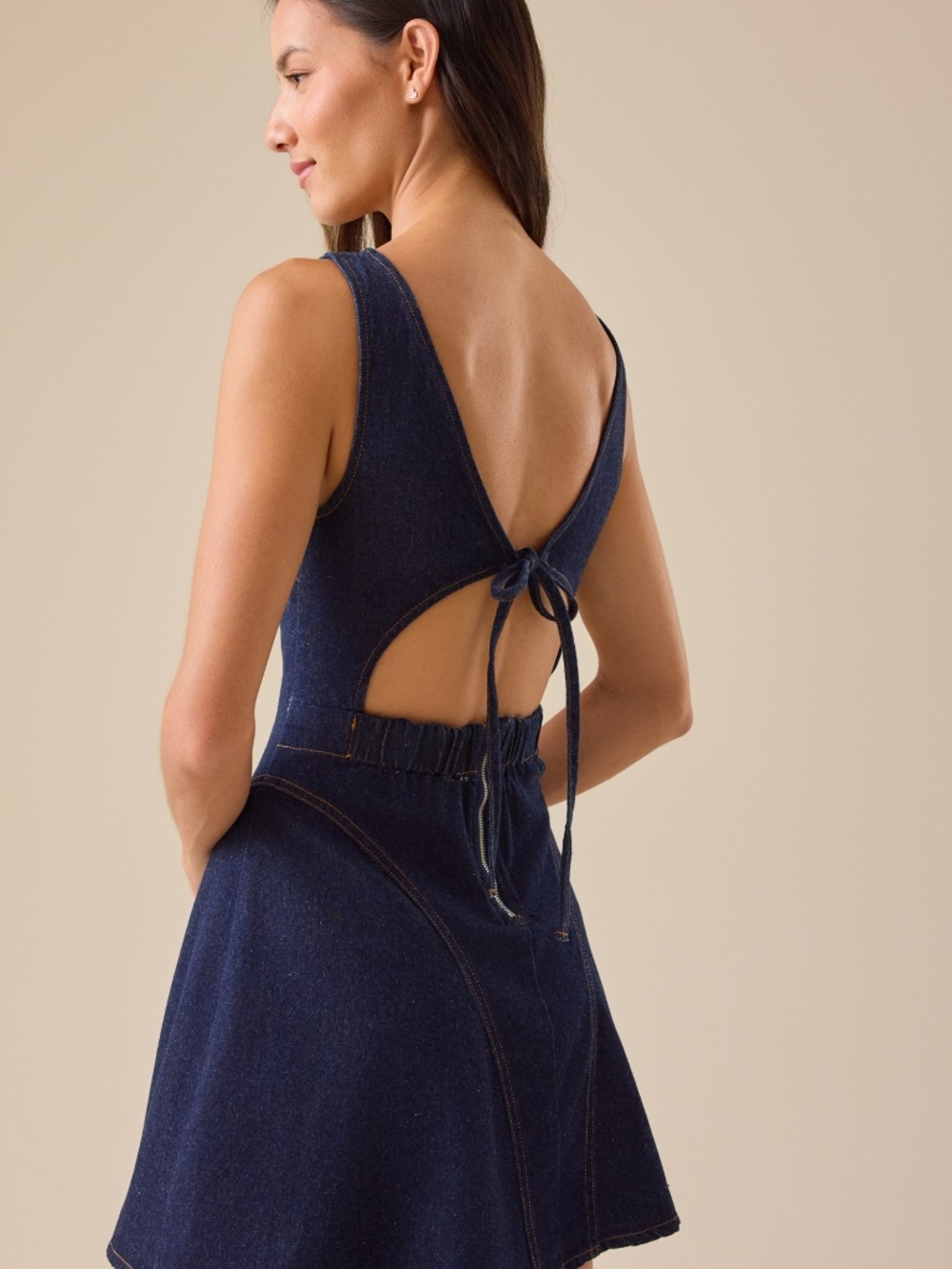 Altar'd State Winona Denim Mini Dress — Small - Picture 2 of 10